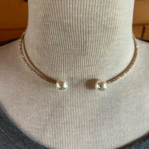Pearl and Rhinestone Chocker Necklace
